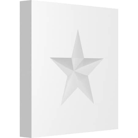 Ekena Millwork Standard Sedgwick Star Rosette With Square Edge, 4"W x 4"H x 1/2"P ROSP040X040X050SDG06